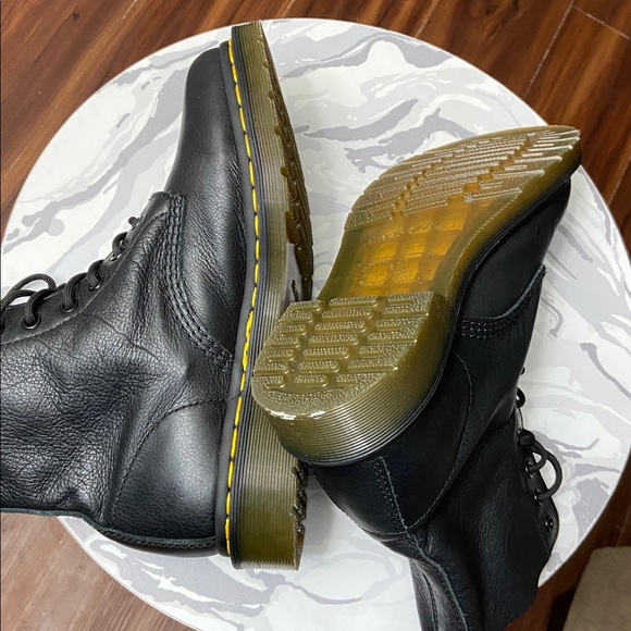 Dr. Martens 1460 Pascal Virginia Leather Black Lace Up Boots Size US 9 AW004 - Picture 7 of 8